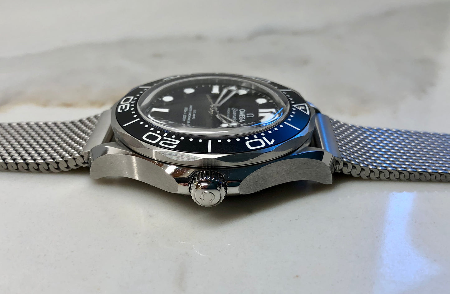 2025 Omega Seamaster Diver 300M Black 210.30.42.20.01.010 Wristwatch with Box and Papers
