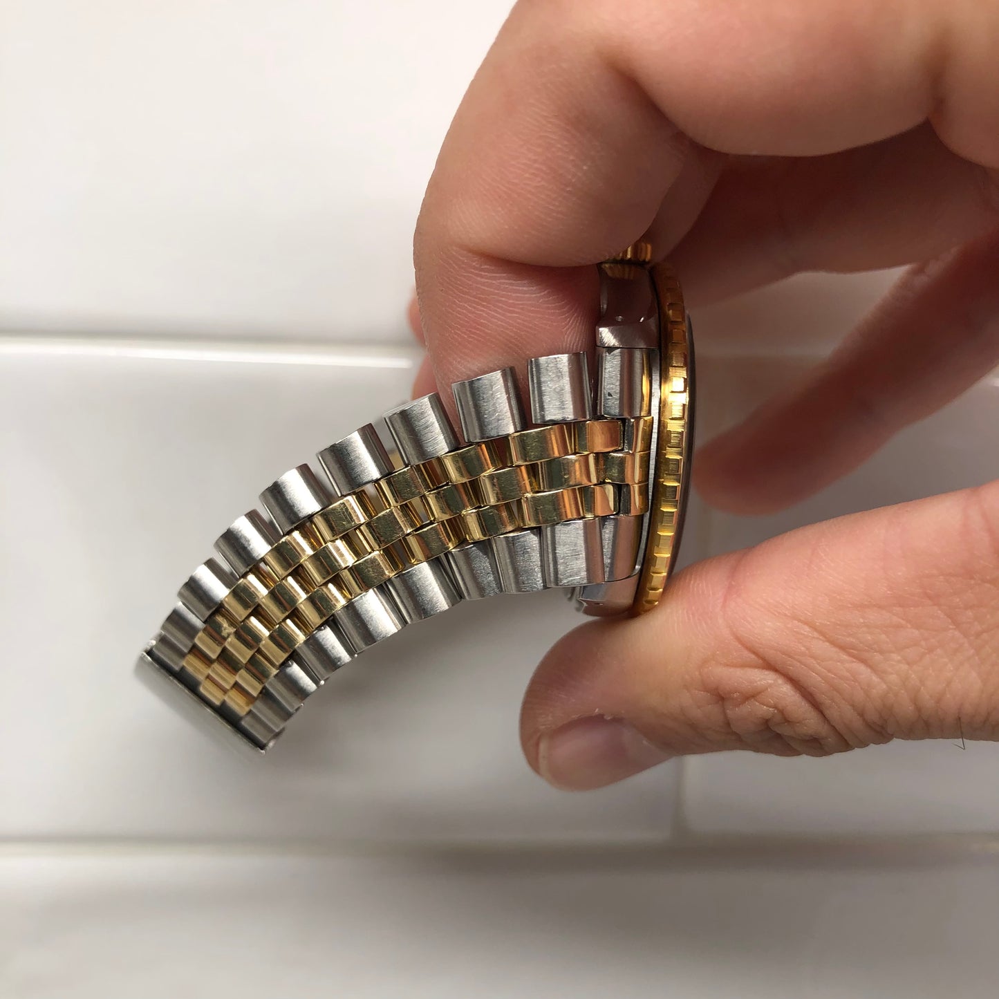1986 Rolex Datejust Thunderbird 16253 Turn-O-Graph Champange Two Tone Jubilee Wristwatch