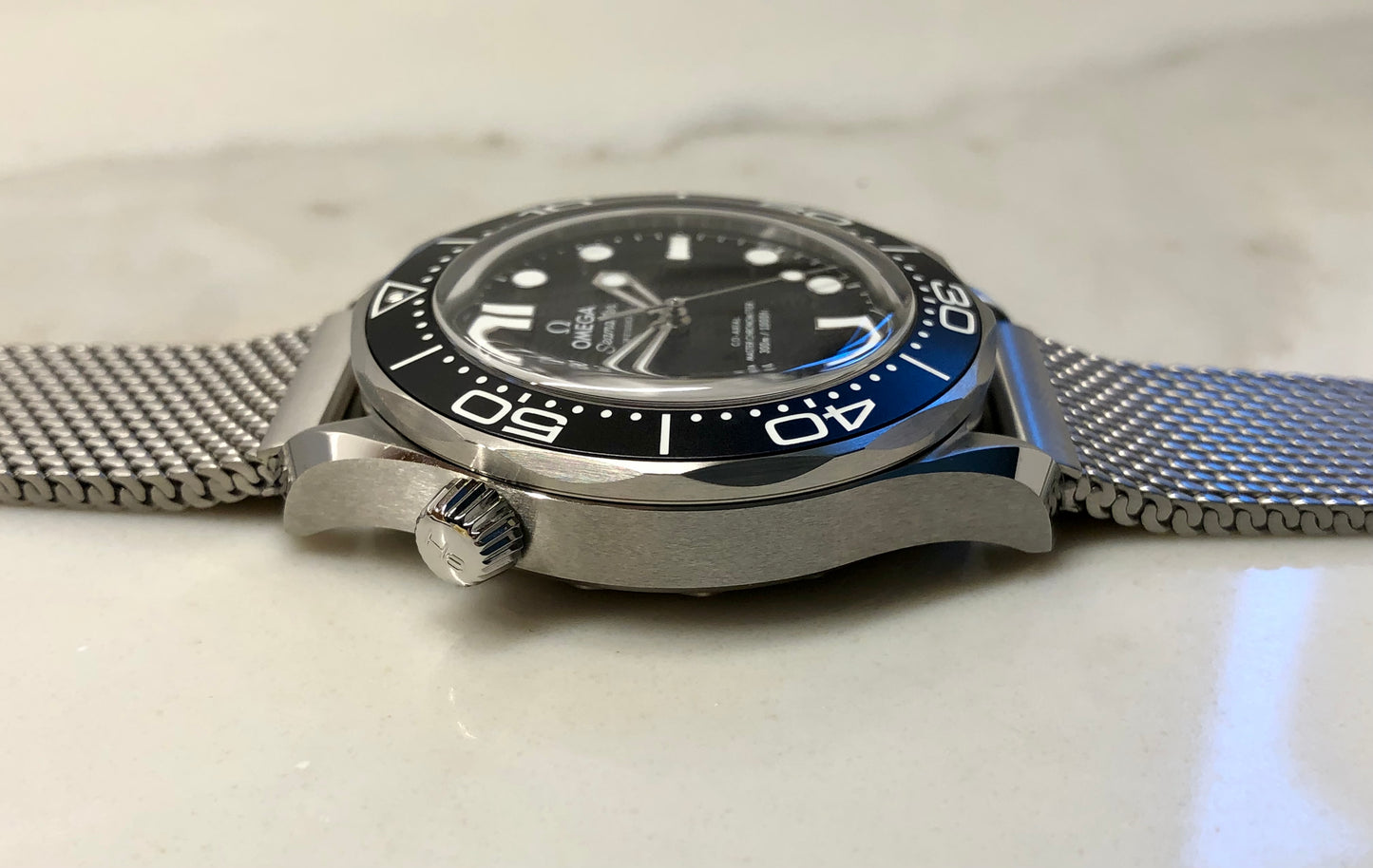 2025 Omega Seamaster Diver 300M Black 210.30.42.20.01.010 Wristwatch with Box and Papers