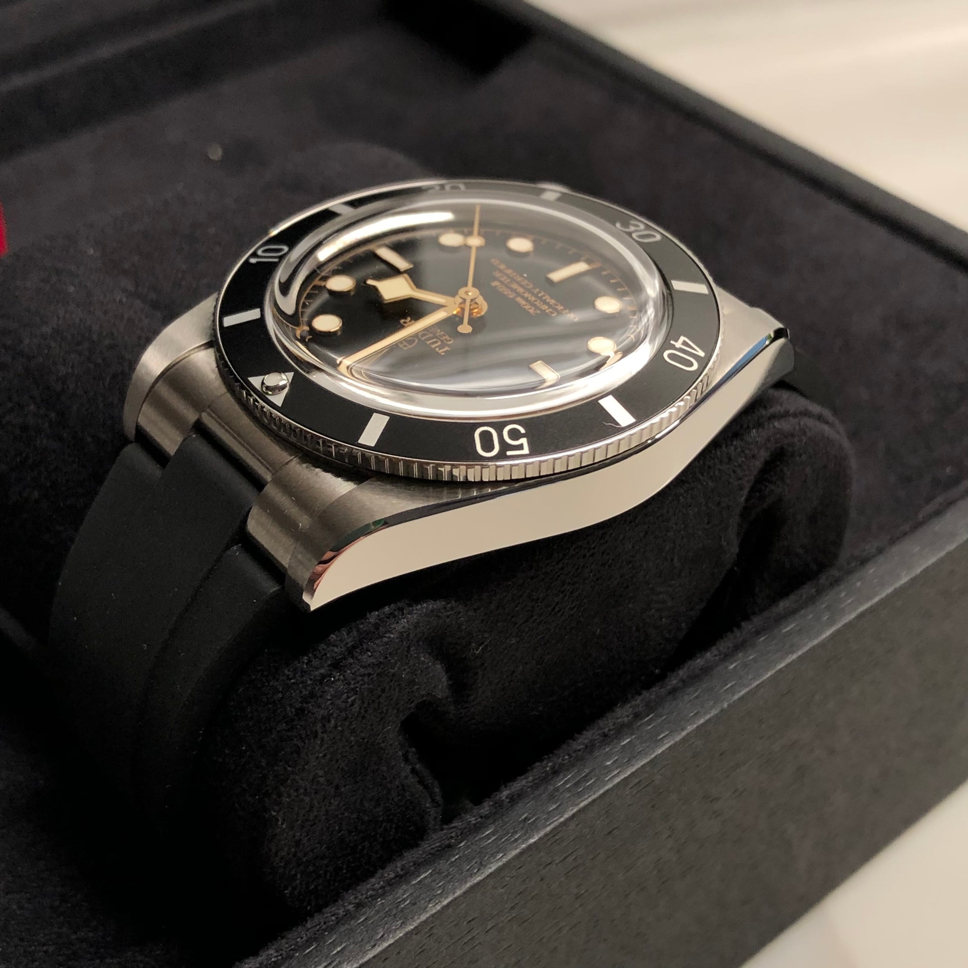2023 Tudor Black Bay 54 79000N Black Steel Rubber Wristwatch with Box and Papers - HASHTAGWATCHCO