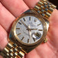 1980 Rolex Date 1503 14K Yellow Gold Silver Mosaic Dial Automatic Wristwatch