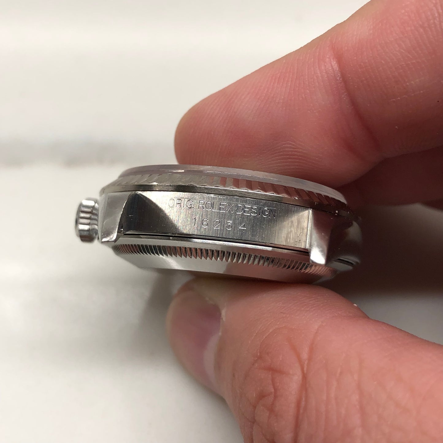 1996 Rolex Datejust 16234 Black "Silver Text" Chapter Ring Jubilee Automatic Wristwatch