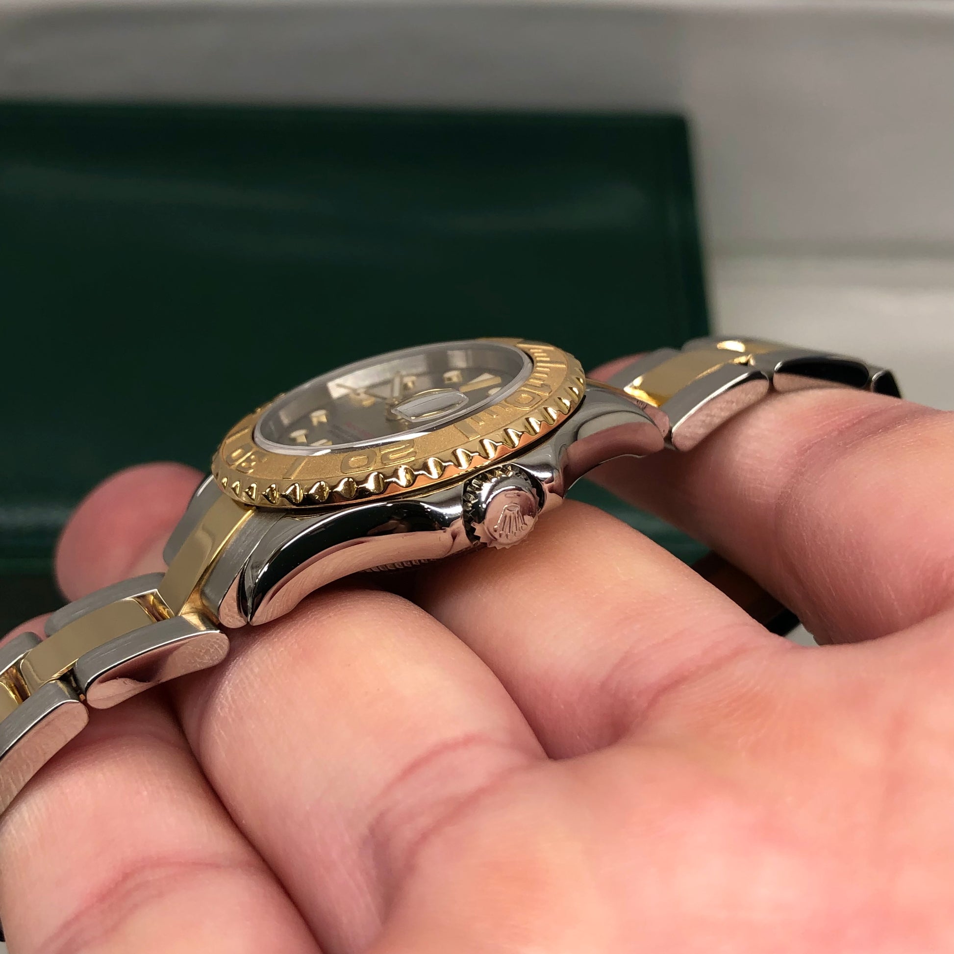 2002 Rolex Yachtmaster 169623 Two Tone Silver Oyster 29mm Automatic Wristwatch - HASHTAGWATCHCO