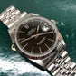 1996 Rolex Datejust 16234 Black "Silver Text" Chapter Ring Jubilee Automatic Wristwatch