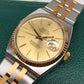1986 Rolex Datejust Oysterquartz 17013 Two Tone Tiffany & Co. Champagne Dial Wristwatch - HASHTAGWATCHCO