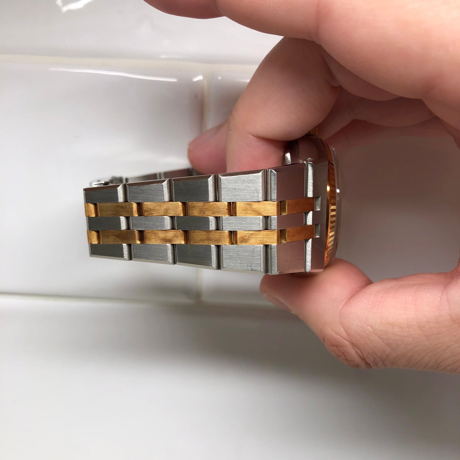 1986 Rolex Datejust Oysterquartz 17013 Two Tone Tiffany & Co. Champagne Dial Wristwatch - HASHTAGWATCHCO