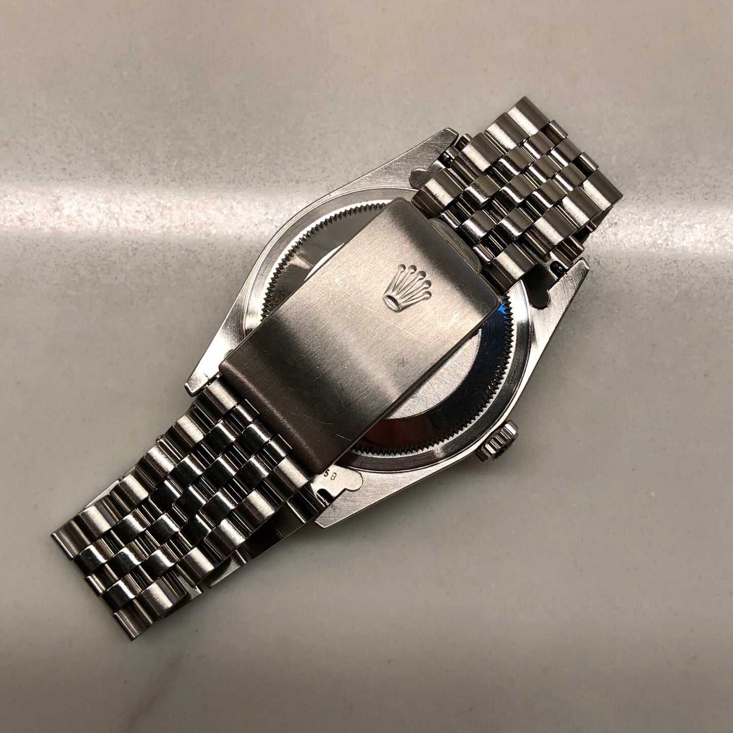 1996 Rolex Datejust 16234 Black "Silver Text" Chapter Ring Jubilee Automatic Wristwatch