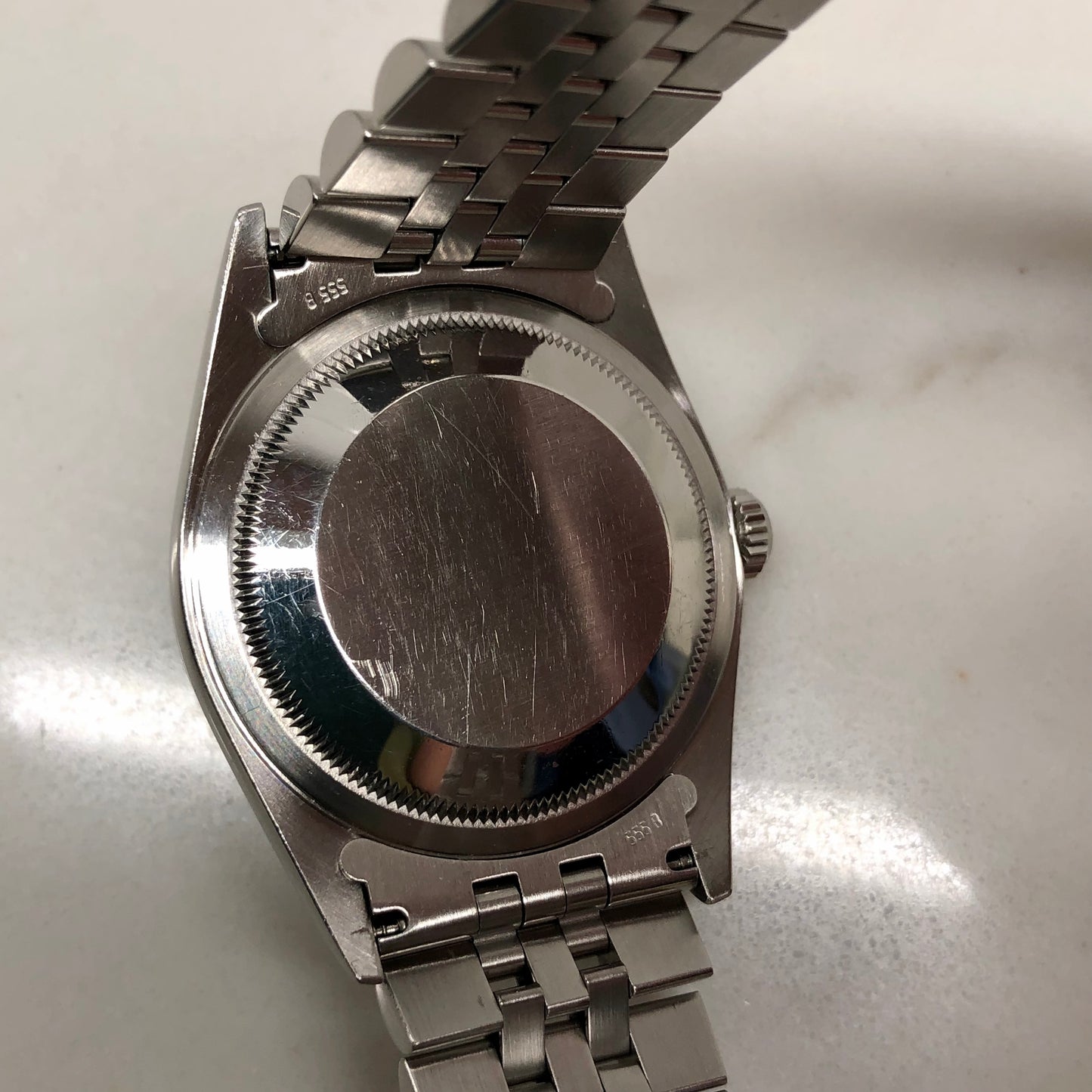 1996 Rolex Datejust 16234 Black "Silver Text" Chapter Ring Jubilee Automatic Wristwatch