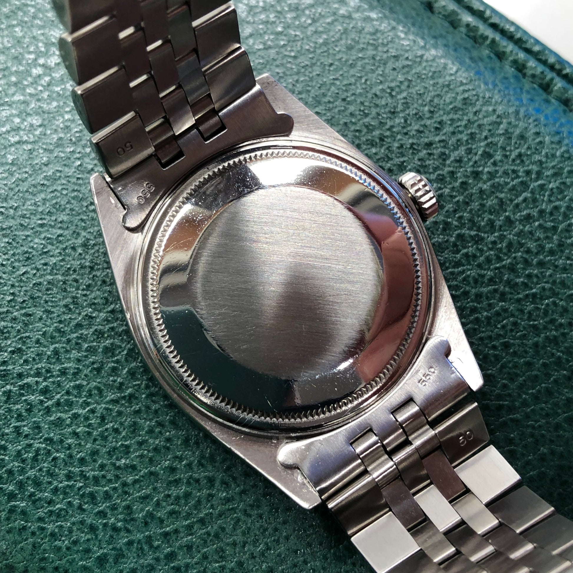 1964 Rolex Datejust 1603 Underline Dial Steel Engine Turned Jubilee Automatic Wristwatch - HASHTAGWATCHCO