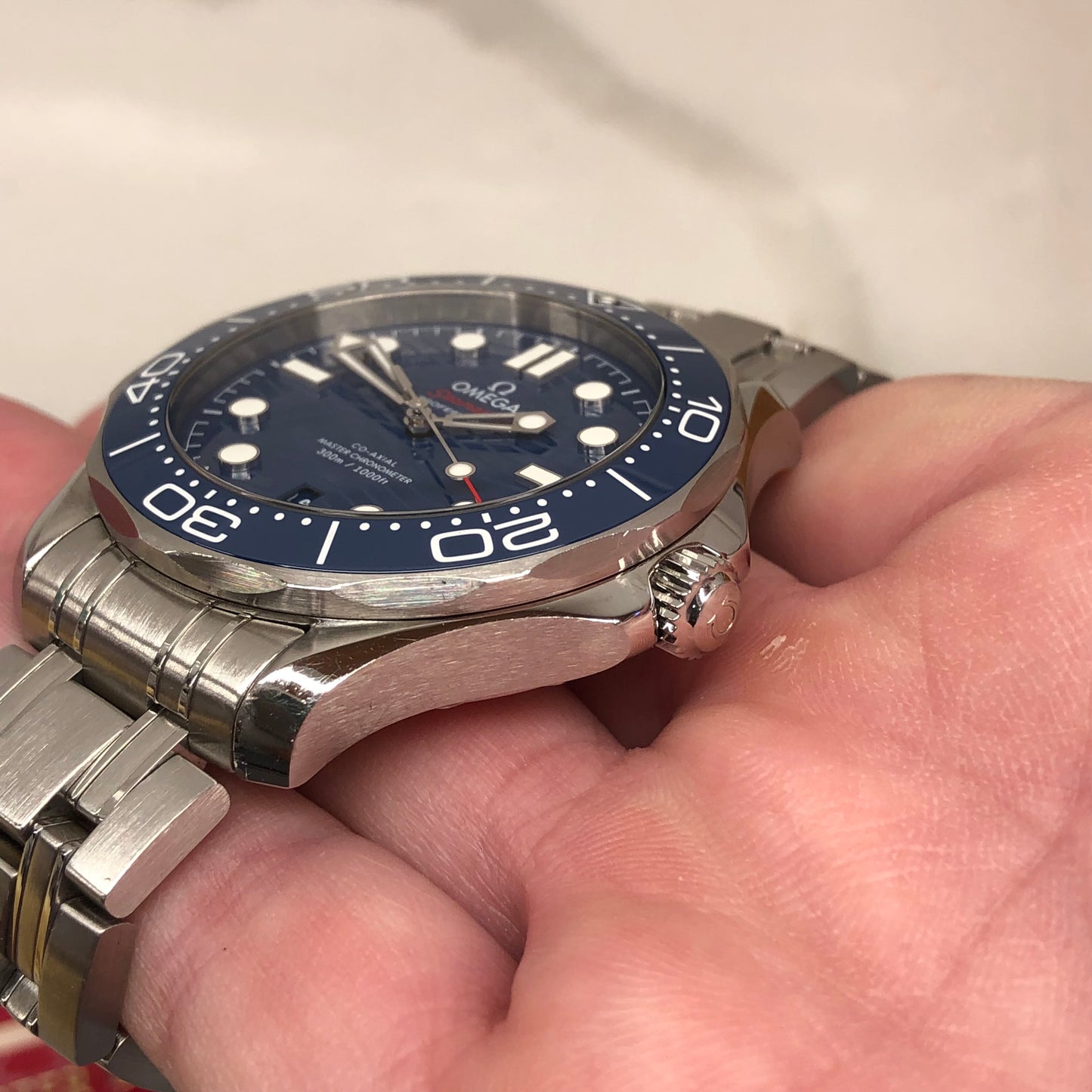 Omega Seamaster Diver 300M Blue 210.30.42.20.03.001 Wristwatch with Box and Papers - HASHTAGWATCHCO
