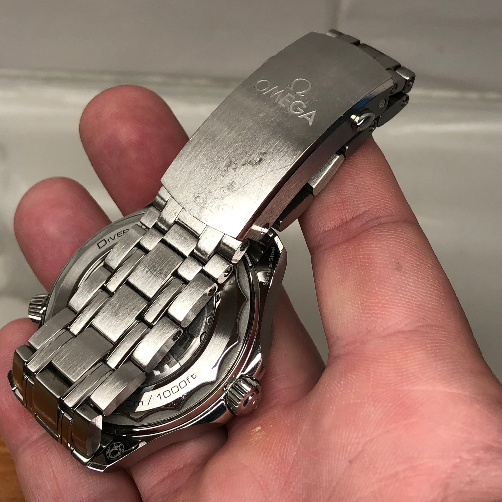 Omega Seamaster Diver 300M Blue 210.30.42.20.03.001 Wristwatch with Box and Papers - HASHTAGWATCHCO