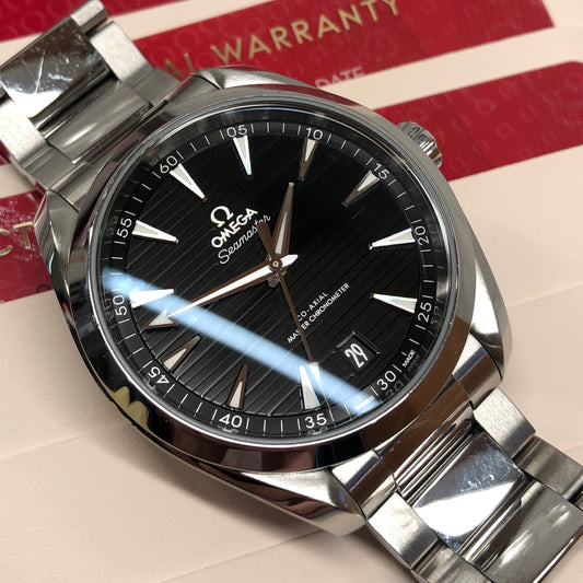 Omega Seamaster Aqua Terra 150M Black 220.10.41.21.01.001 Wristwatch with Box and Papers - HASHTAGWATCHCO