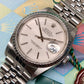 2002 Rolex Datejust 16220 Silver Tapestry Steel Jubilee Wristwatch with Box and Papers - HASHTAGWATCHCO
