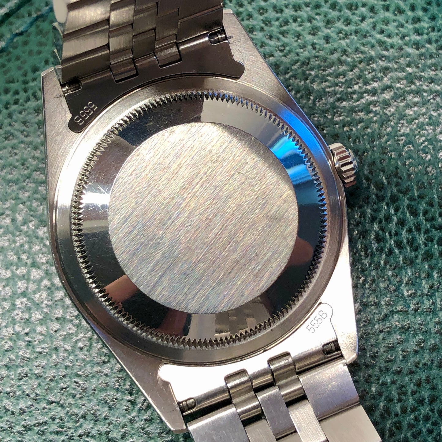 2002 Rolex Datejust 16220 Silver Tapestry Steel Jubilee Wristwatch with Box and Papers - HASHTAGWATCHCO