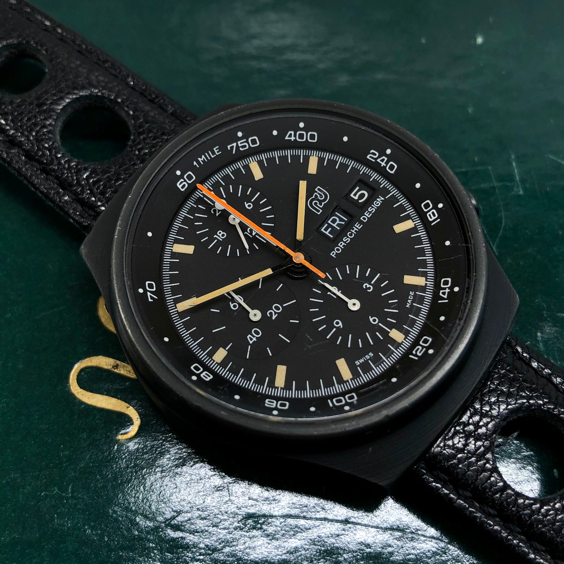 1980s Orfina Porsche Design Chronograph 7176S "Top Gun" Lemania 5100 Automatic Wristwatch - HASHTAGWATCHCO