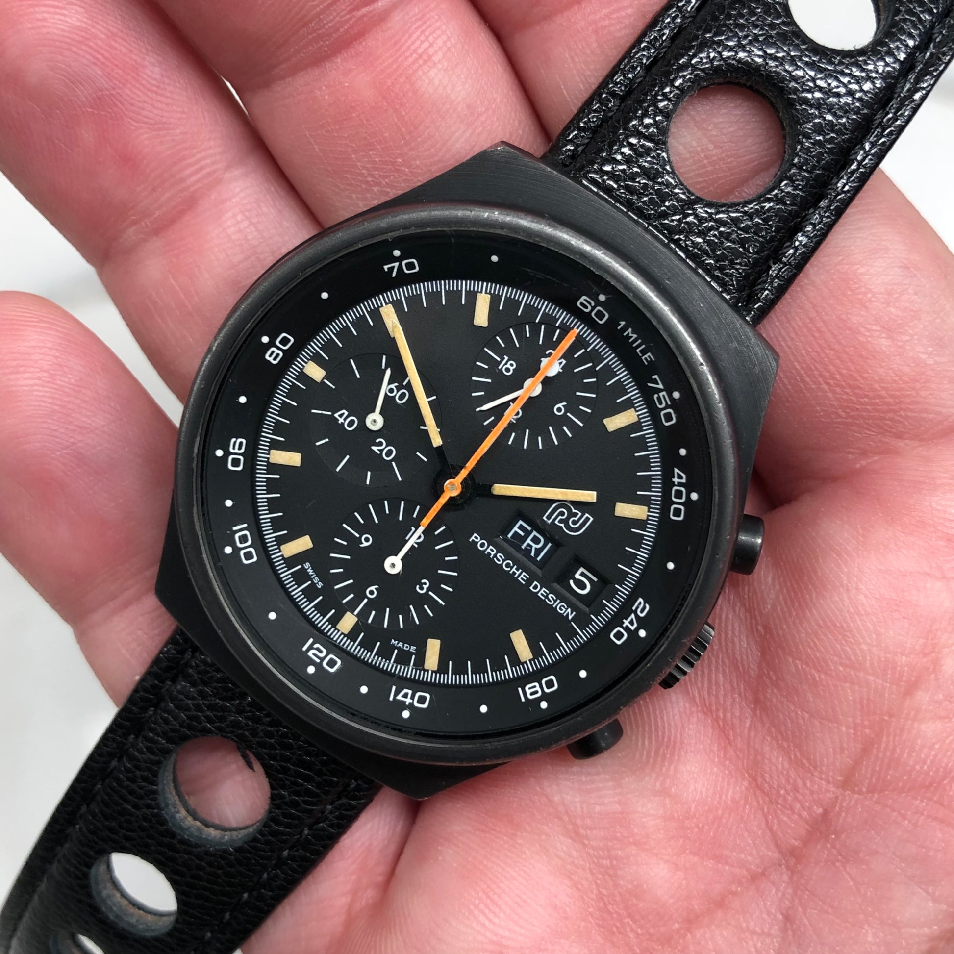 1980s Orfina Porsche Design Chronograph 7176S "Top Gun" Lemania 5100 Automatic Wristwatch - HASHTAGWATCHCO