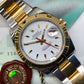 2005 Rolex Datejust 116263 Turn-O-Graph White Two Tone Oyster Wristwatch with Box and Papers - HASHTAGWATCHCO