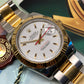 2005 Rolex Datejust 116263 Turn-O-Graph White Two Tone Oyster Wristwatch with Box and Papers - HASHTAGWATCHCO