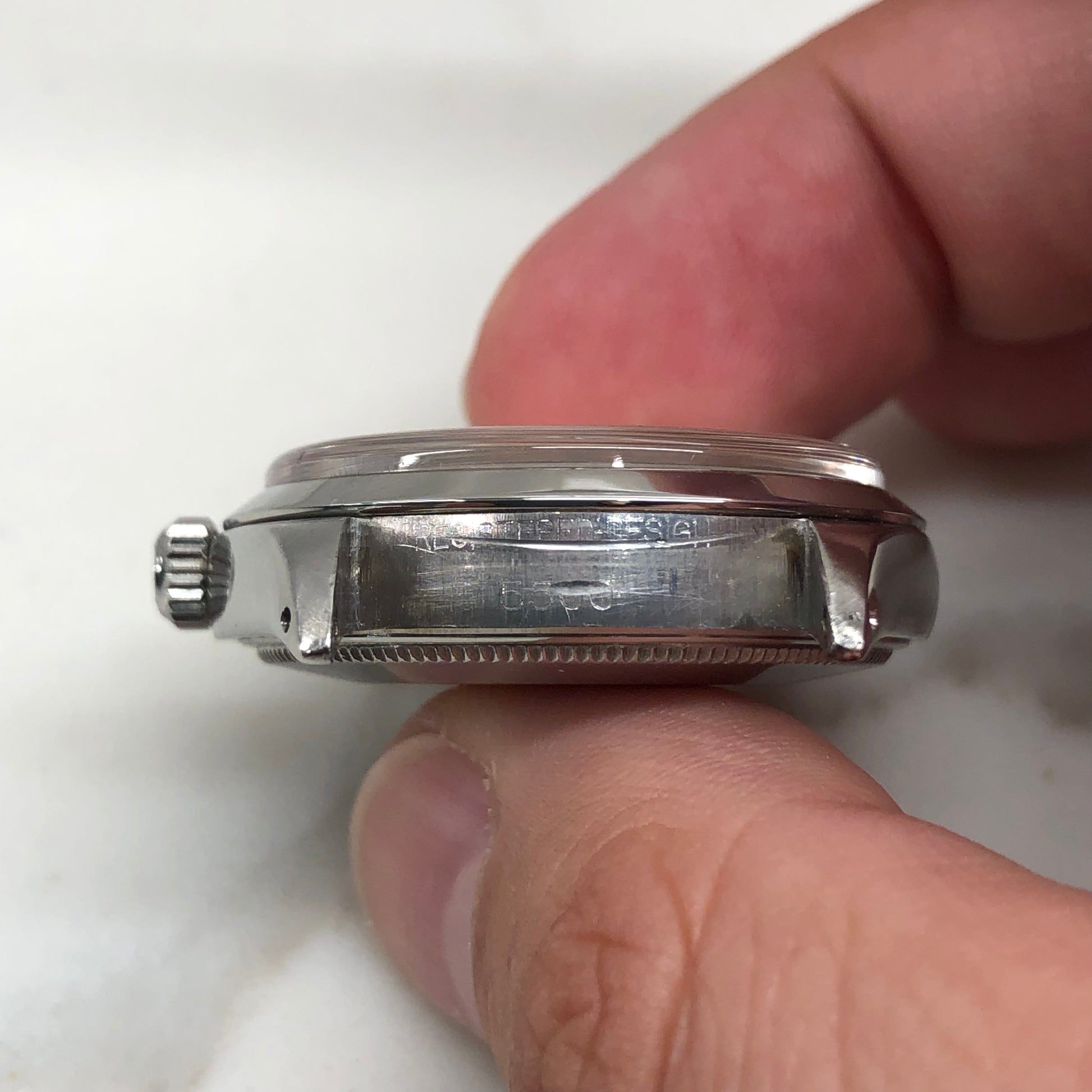 1964 Rolex Air King Precision 5500 Stainless Steel Arabic Dial Automatic Wristwatch - HASHTAGWATCHCO