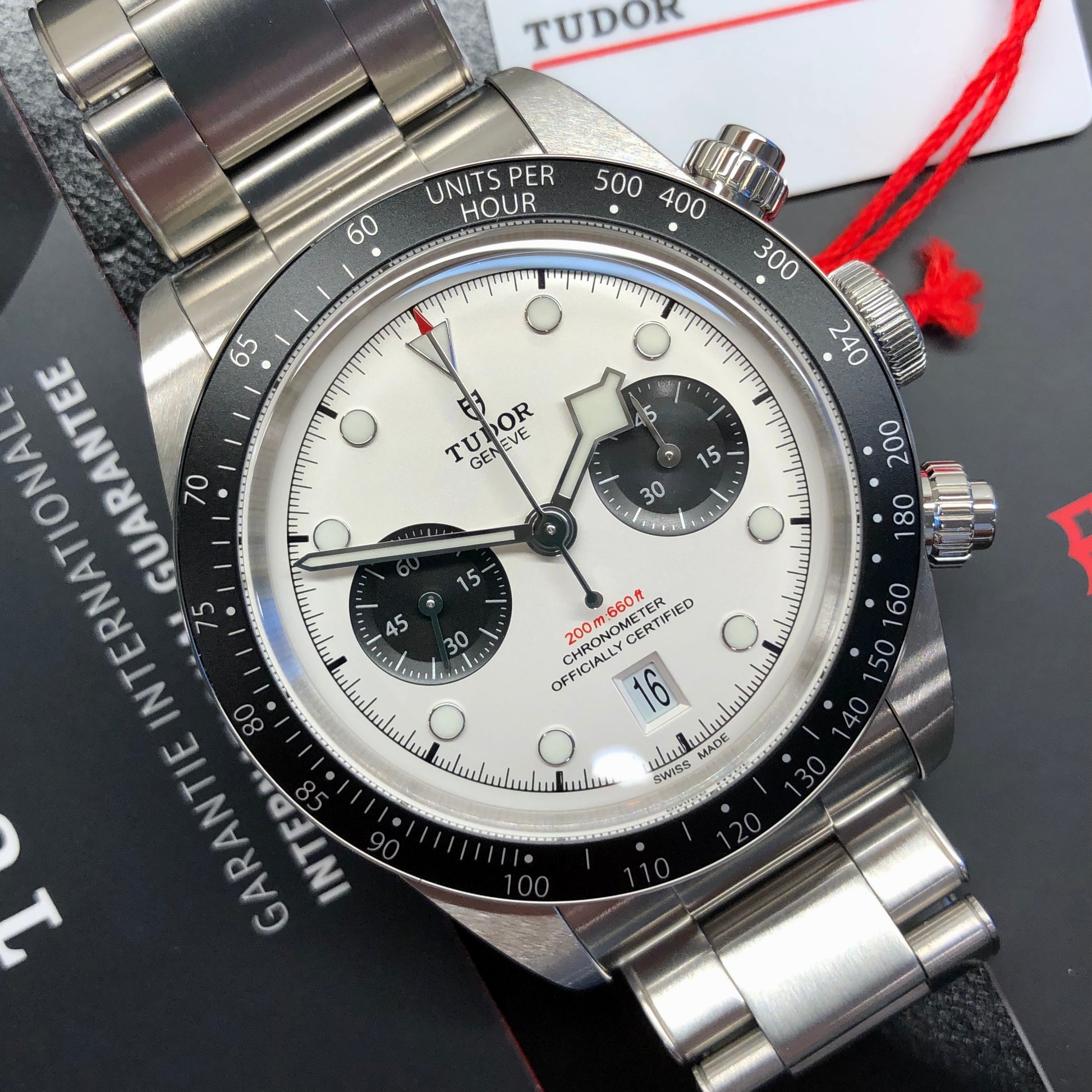 2023 Tudor Heritage Black Bay 79360N White Panda Chronograph Wristwatch with Box and Papers - HASHTAGWATCHCO