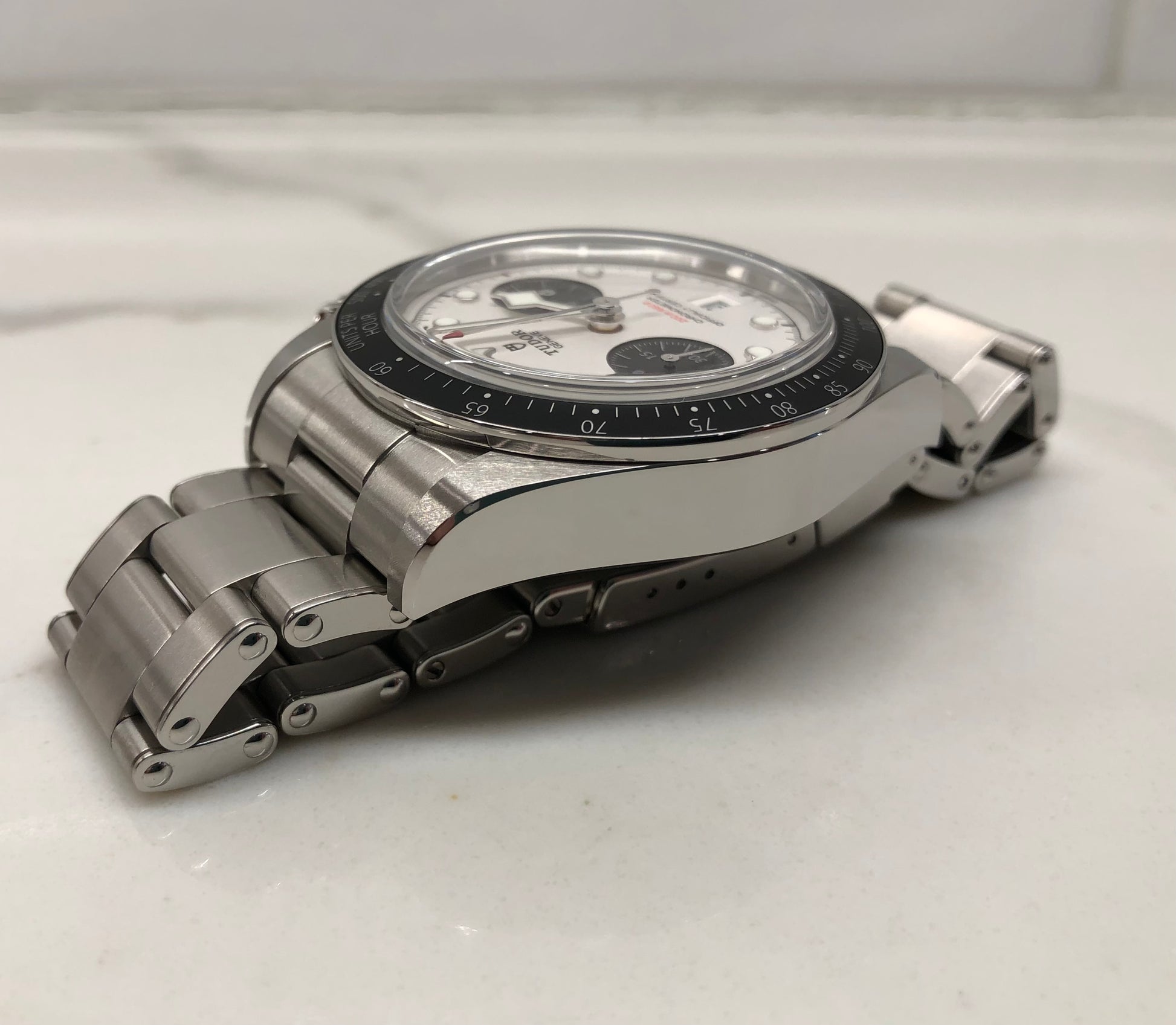 2023 Tudor Heritage Black Bay 79360N White Panda Chronograph Wristwatch with Box and Papers - HASHTAGWATCHCO