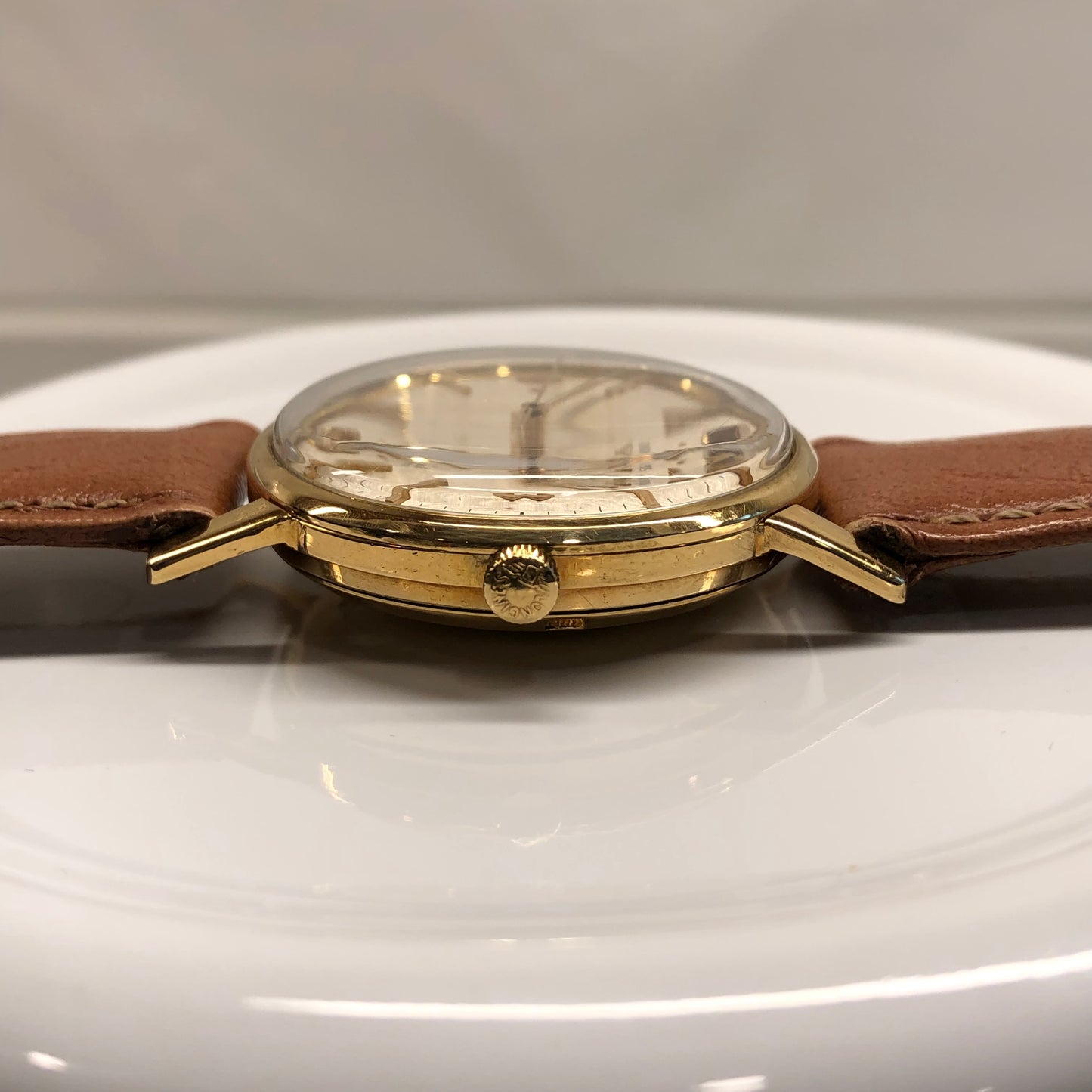 1950s Longines Conquest 9025 18K Yellow Gold Automatic Wristwatch - Hashtag Watch Company