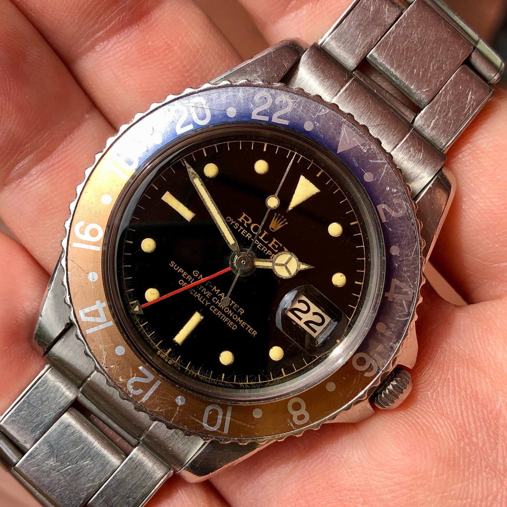 1957 Vintage Rolex Explorer 6610 Tropical Chapter Ring Gilt Swiss Only  Wristwatch | HASHTAGWATCHCO