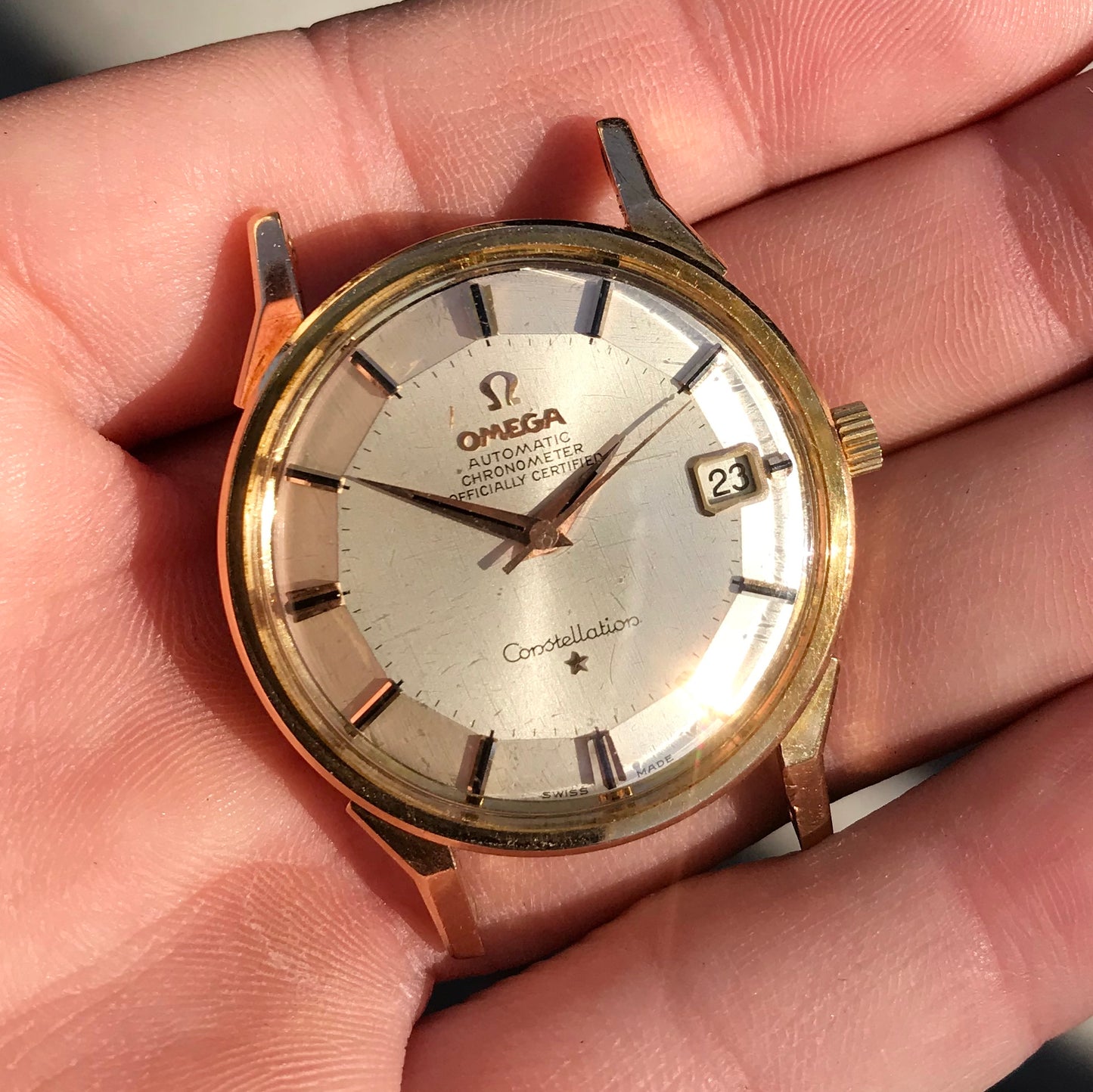 Omega constellation pink gold on sale