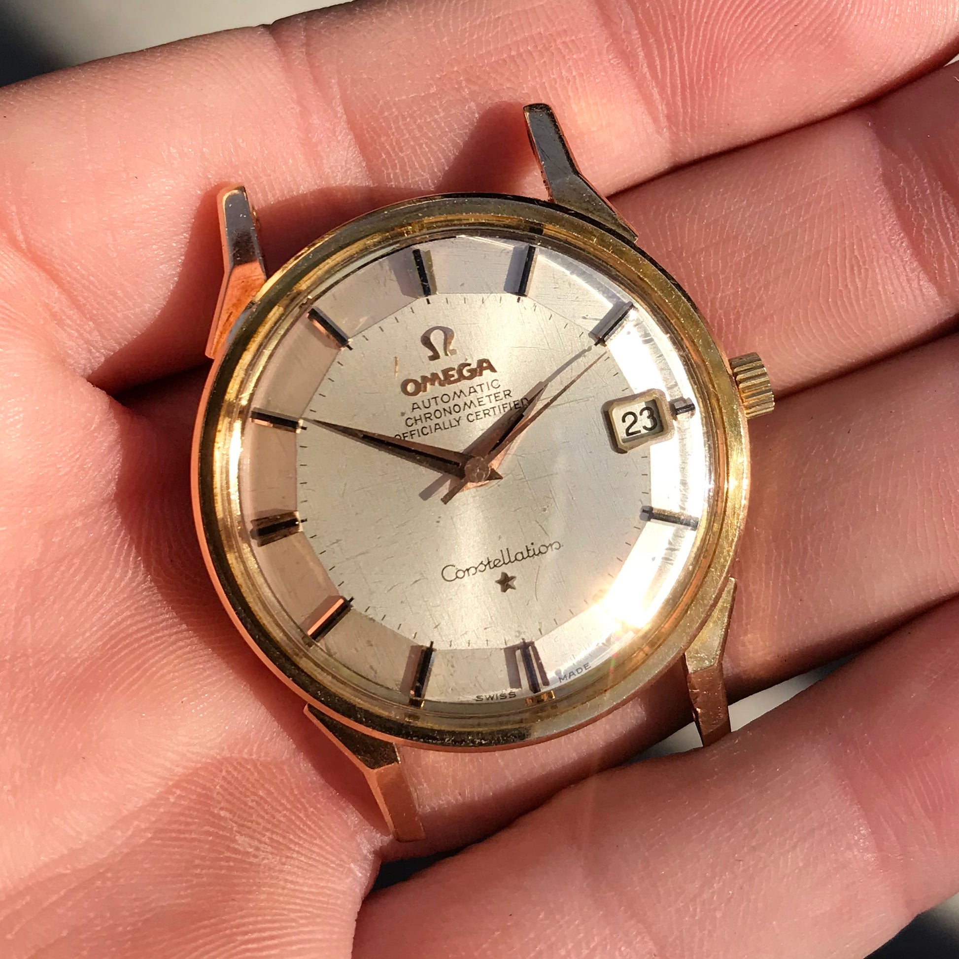 Omega constellation automatic hot sale gold
