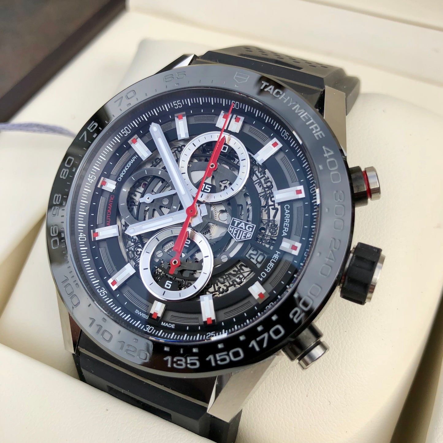 Tag Heuer Carrera CAR2A1Z Calibre Heuer 01 Automatic  Skeleton Dial Chronograph Wristwatch - Hashtag Watch Company