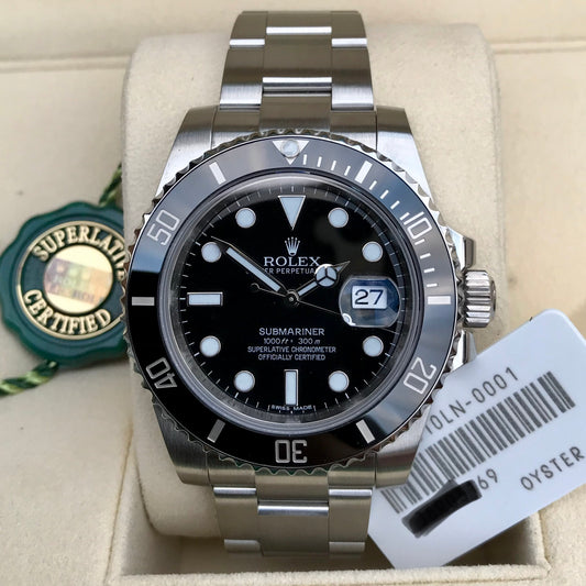 Rolex Submariner Date 116610 LN Stainless Steel Ceramic Wristwatch 2016 Box Papers - Hashtag Watch Company