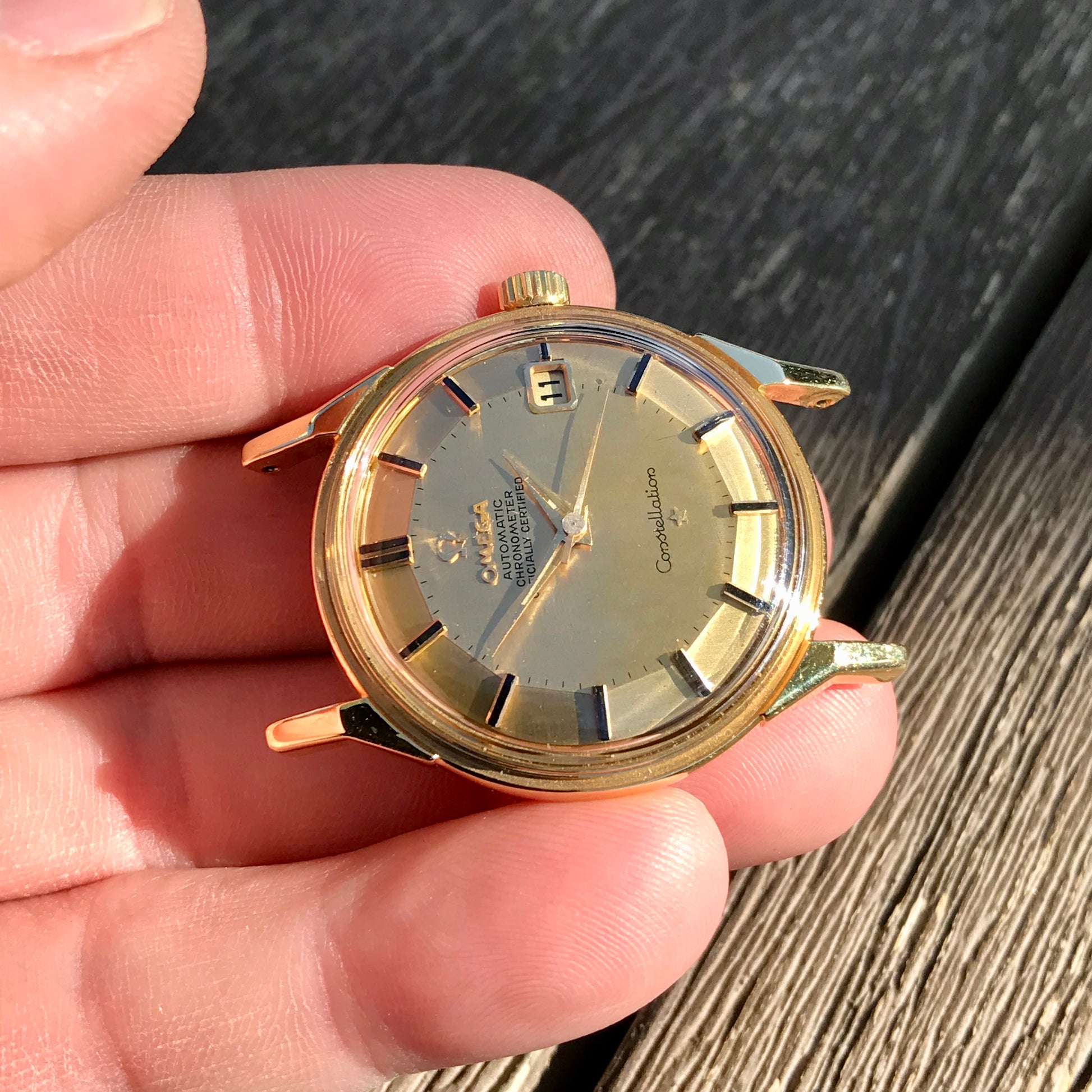 Omega constellation 18kt sales gold