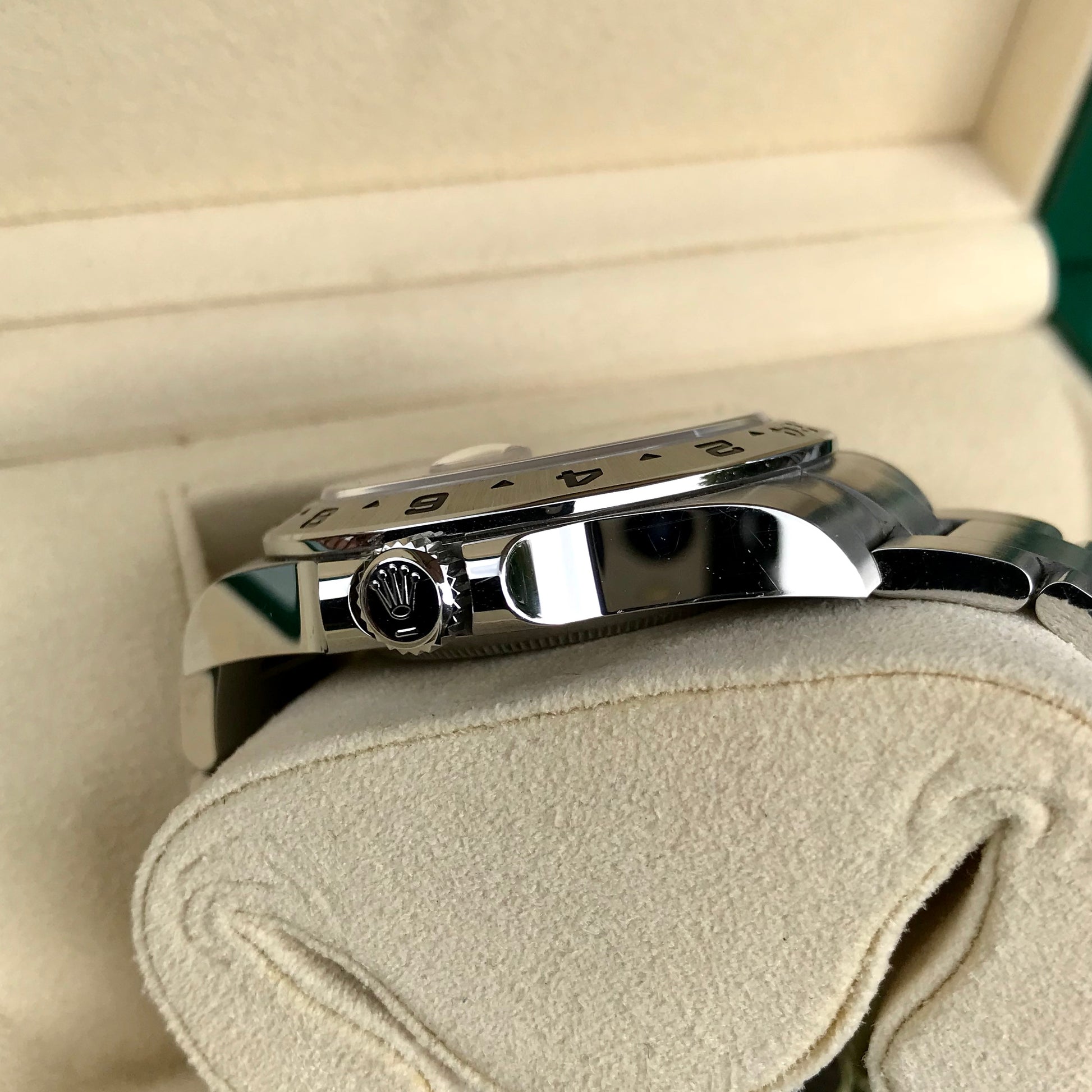Rolex Explorer II 216570 White GMT Oyster Stainelss Steel Wristwatch Box & Papers Random Serial - Hashtag Watch Company