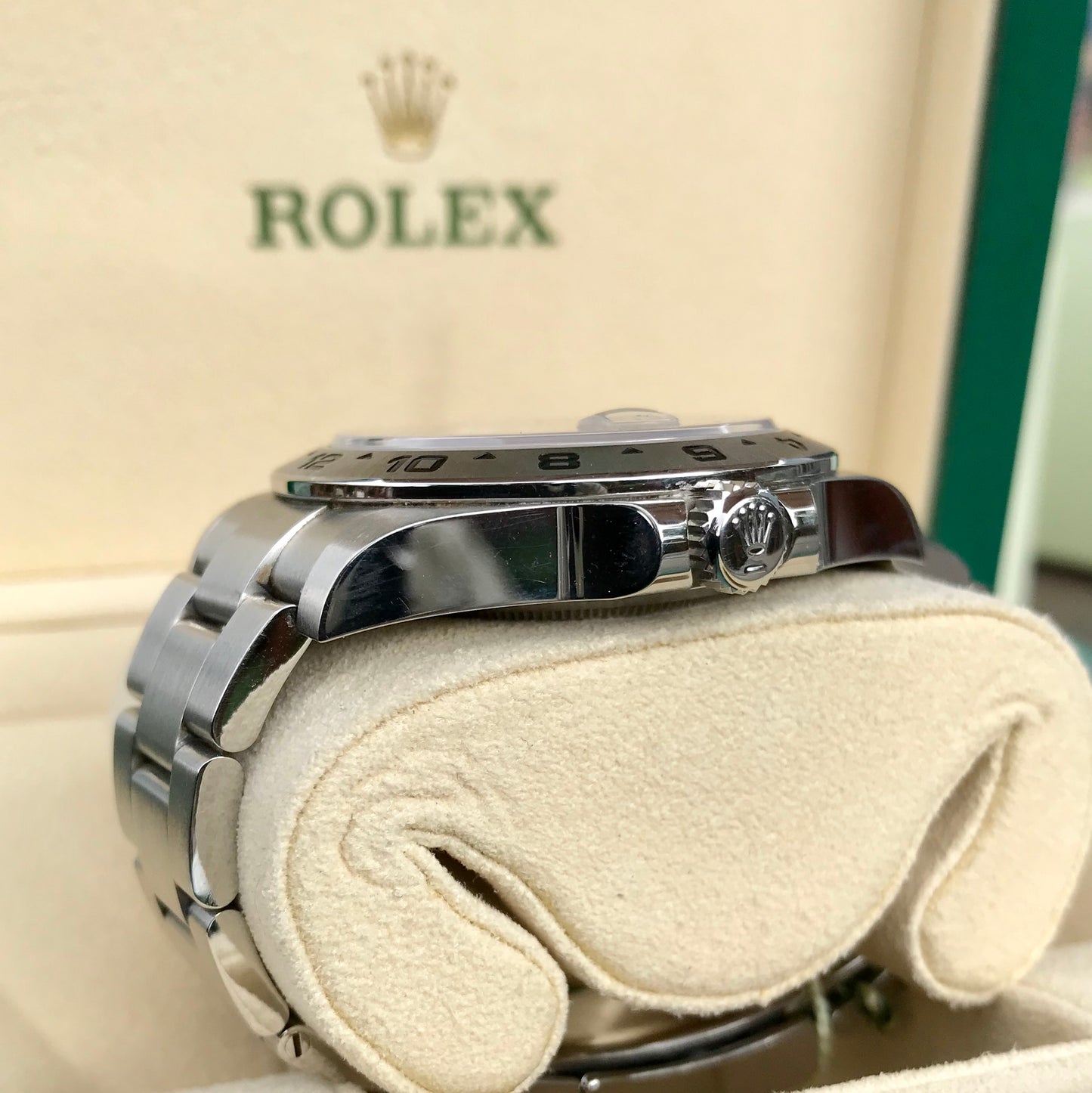 Rolex Explorer II 216570 White GMT Oyster Stainelss Steel Wristwatch Box & Papers Random Serial - Hashtag Watch Company