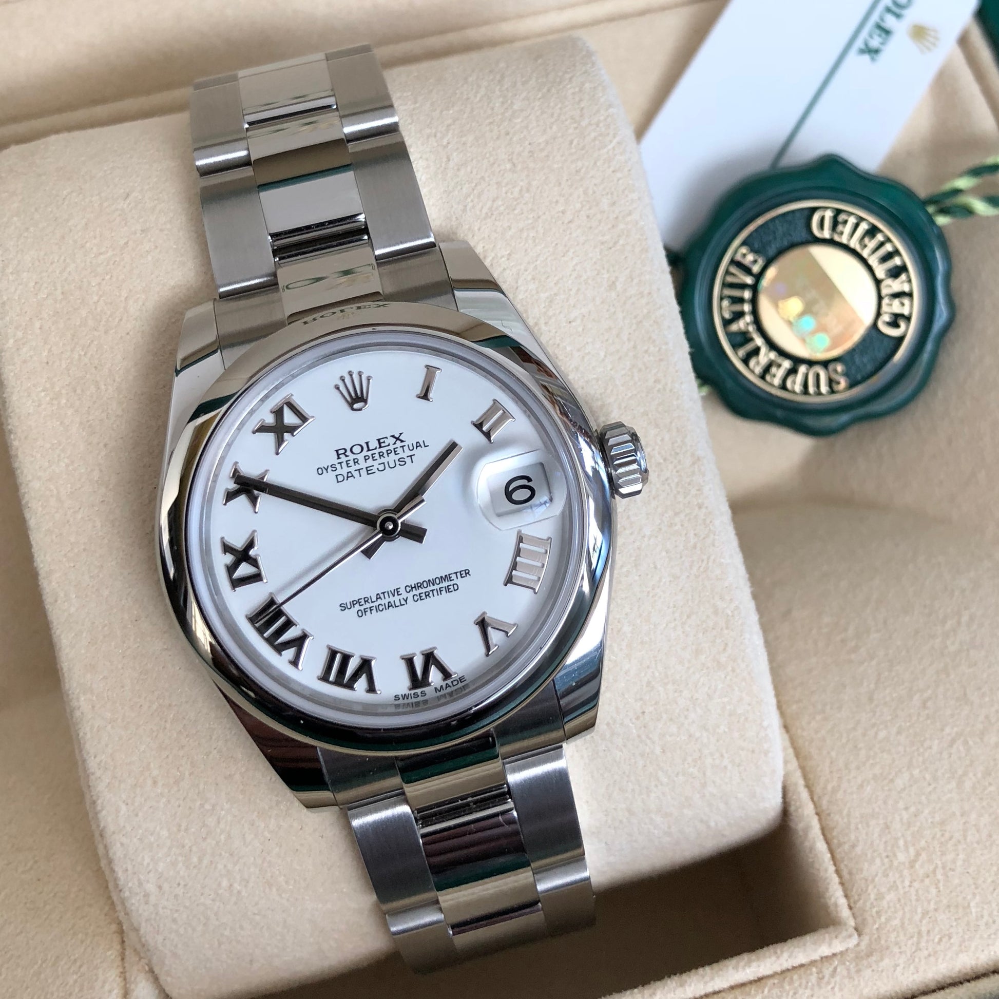 Rolex Datejust 178240 Ladies Steel 31mm Midsize White Roman