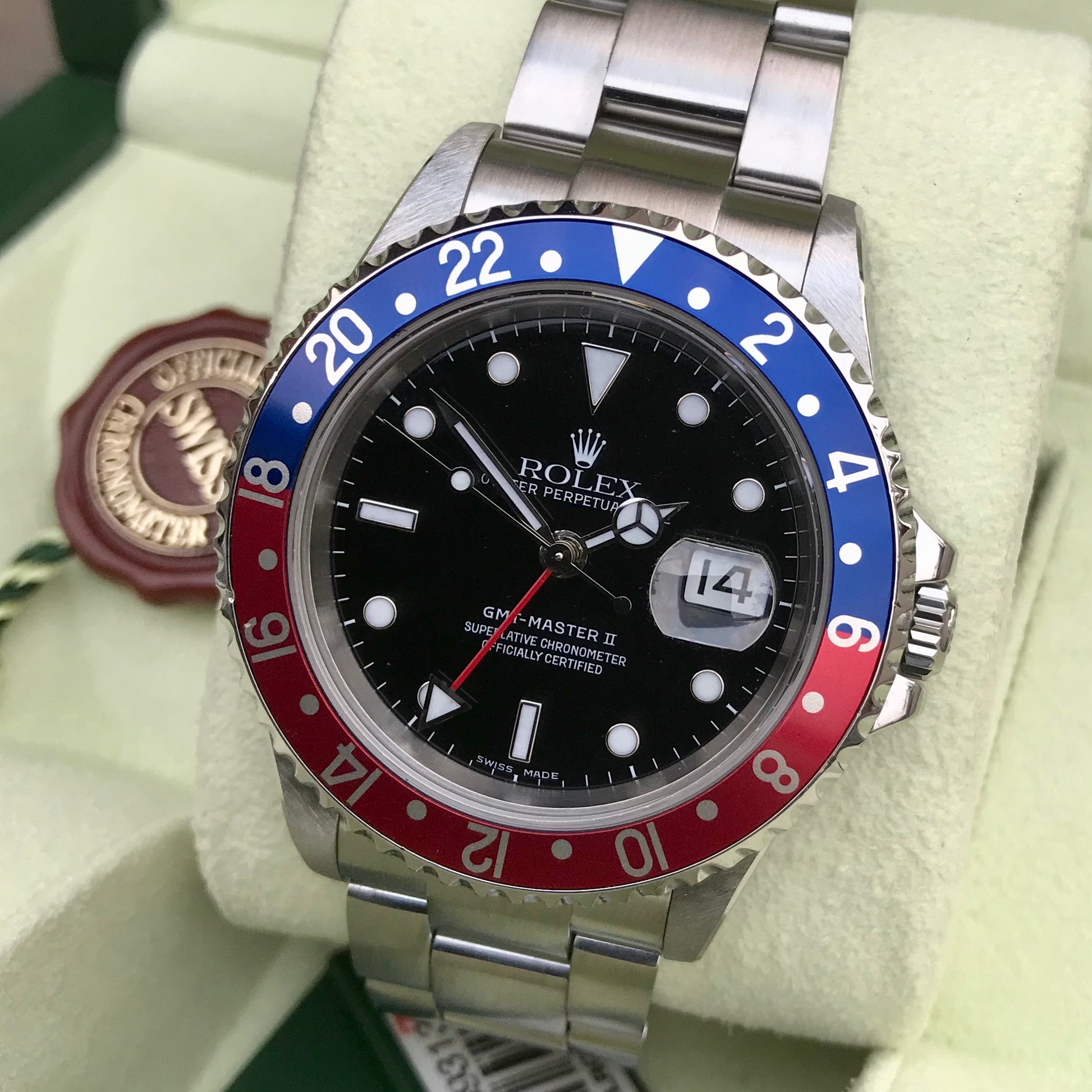 2005 Rolex GMT MASTER II 16710 Pepsi Stainless Steel 2005