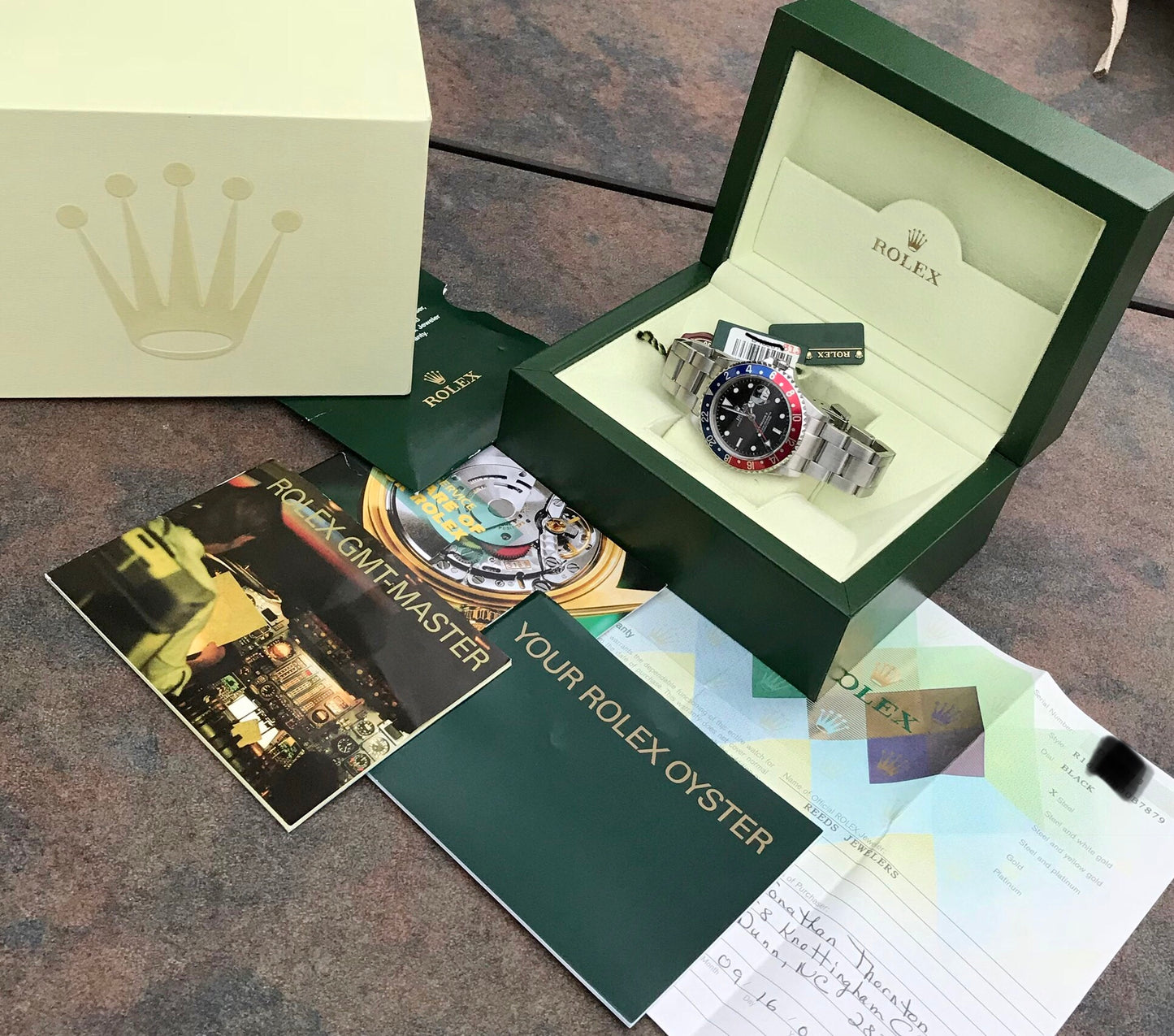 Rolex GMT MASTER II 16710 Pepsi Stainless Steel 2005 Wristwatch Box Papers - Hashtag Watch Company