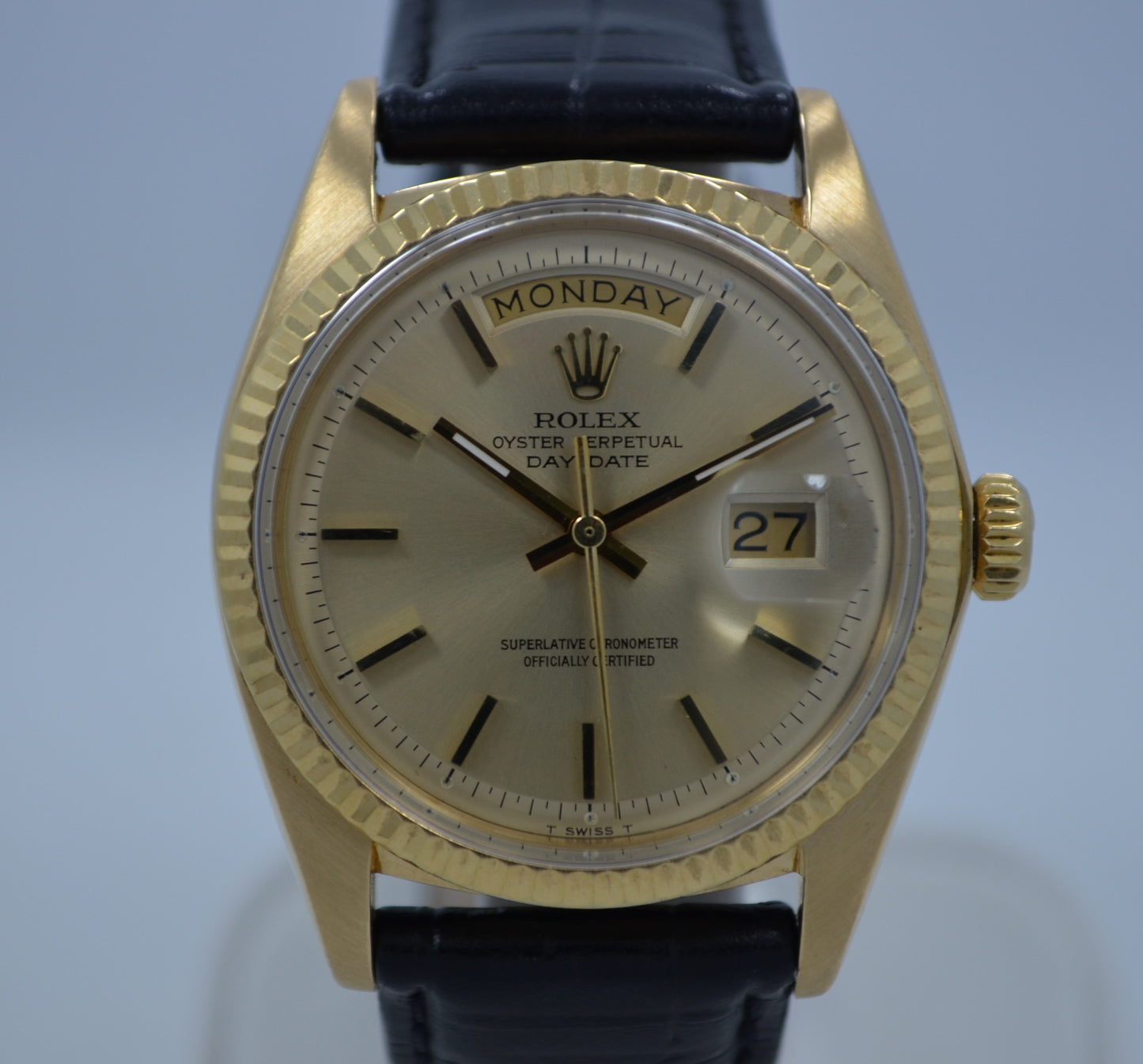 Vintage Rolex 1803 President Day Date 3.6 Mil 1972 18K Yellow Gold Wristwatch - Hashtag Watch Company