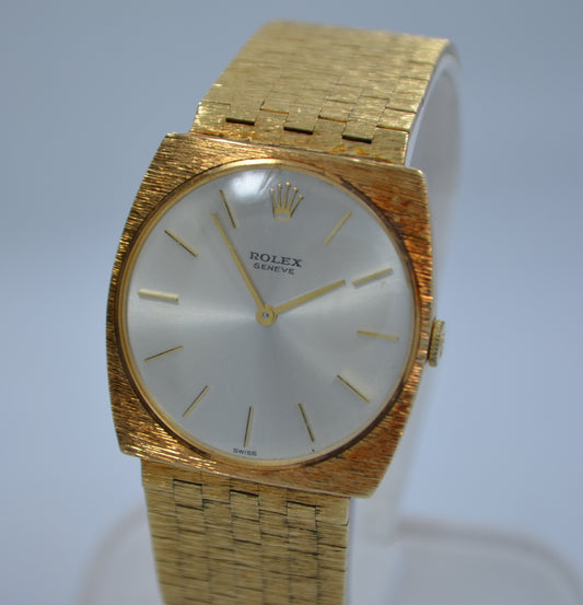 Vintage Rolex 14K Yellow Gold Brick Square Manual Wind 604 Wristwatch 1970's - Hashtag Watch Company