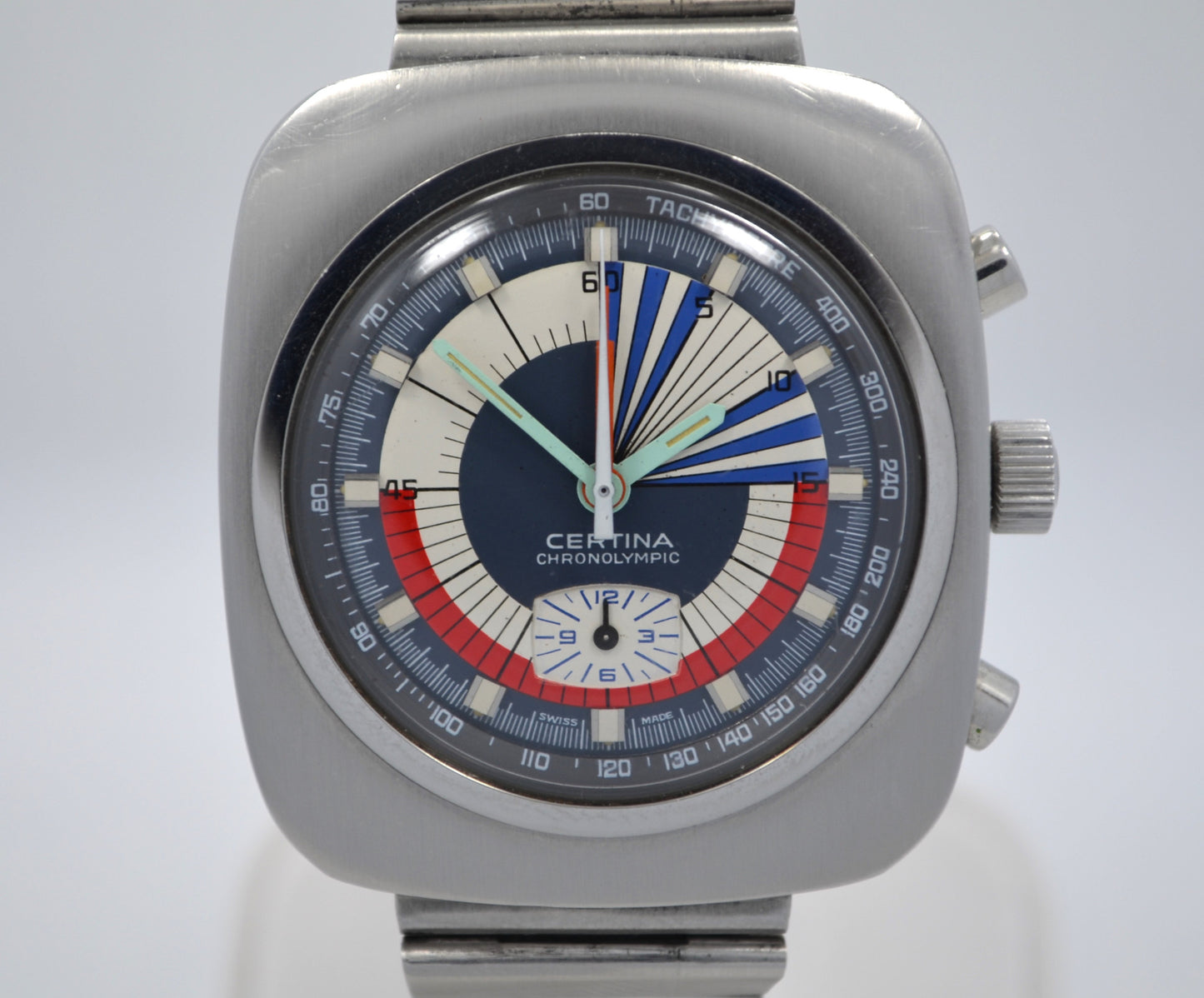 Vintage Certina Chronolympic Regatta Valjoux 728 Chronograph Steel Wristwatch - Hashtag Watch Company