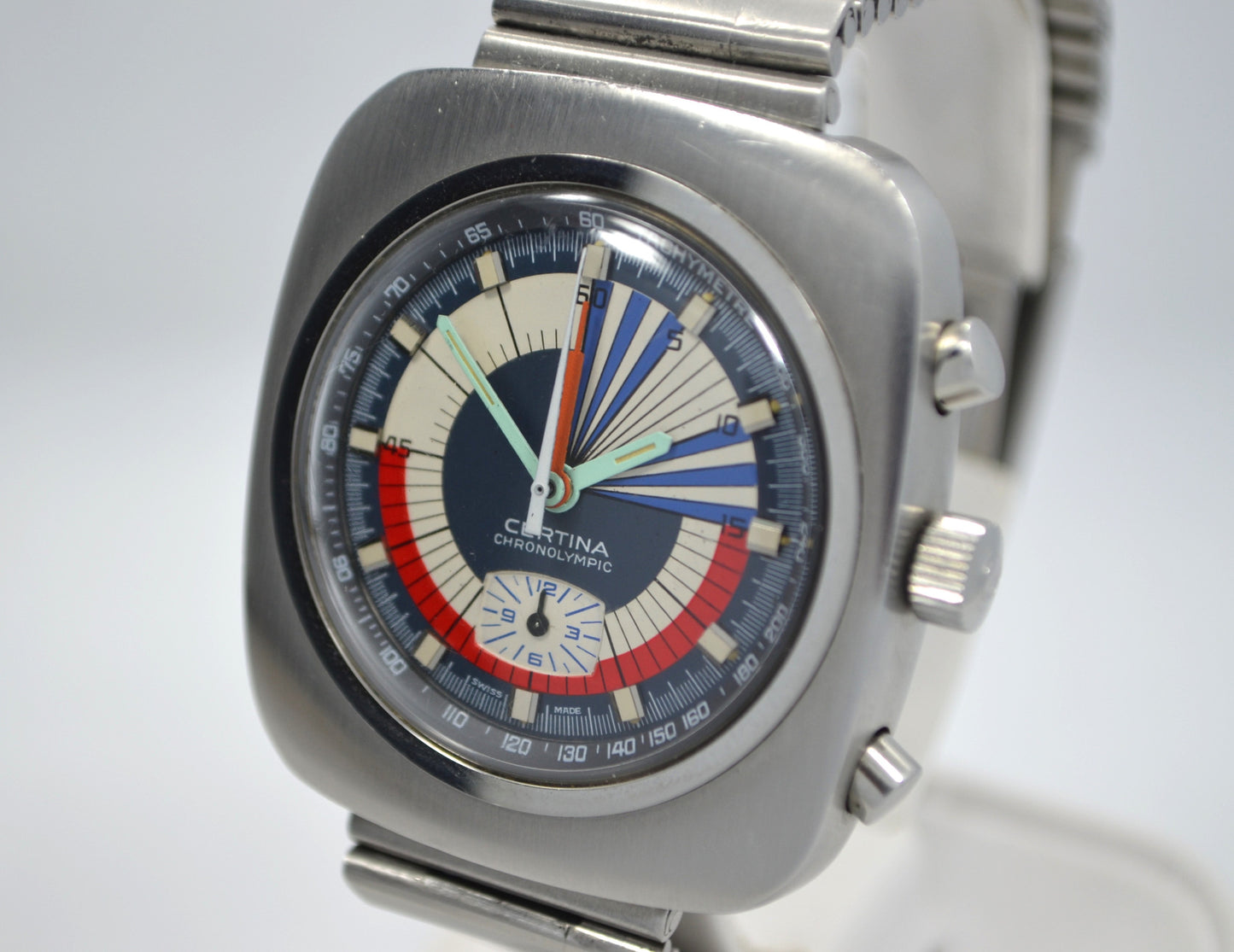 Vintage Certina Chronolympic Regatta Valjoux 728 Chronograph Steel Wristwatch - Hashtag Watch Company