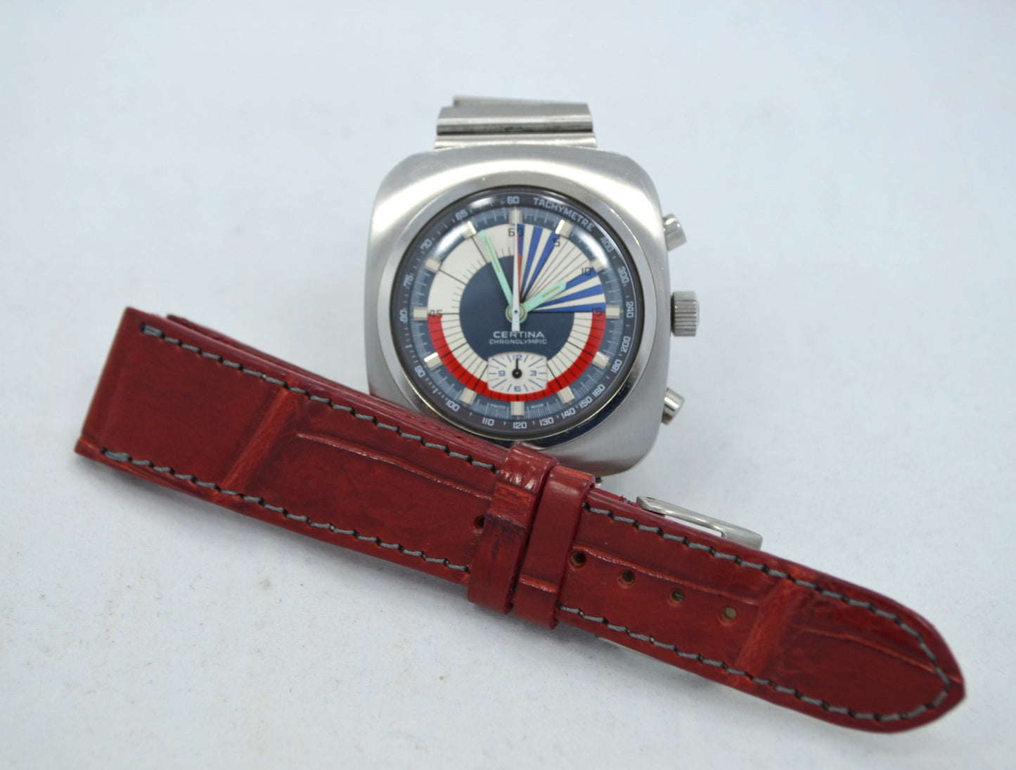 Vintage Certina Chronolympic Regatta Valjoux 728 Chronograph Steel Wristwatch - Hashtag Watch Company