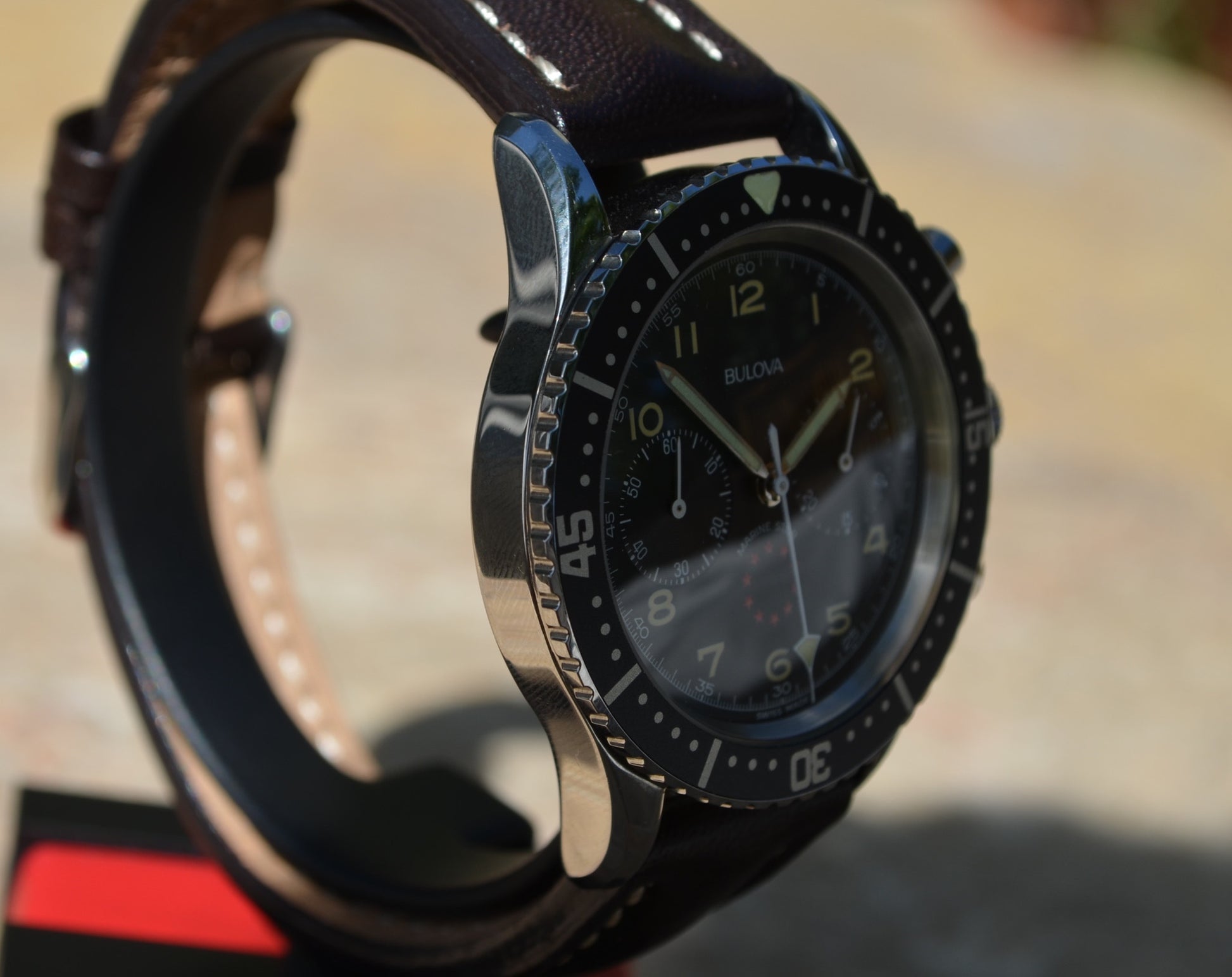 Vintage Bulova Marine Star Steel Chronograph Valjoux 7731 Wristwatch - Hashtag Watch Company
