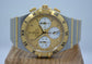 Omega Constellation Two Tone Chronograph Steel 18K Gold Full Bar Quartz Watch - Hashtag Watch Company