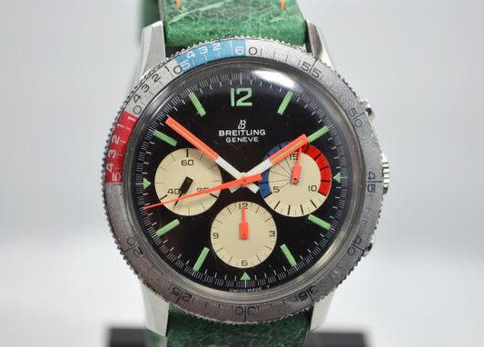 Vintage Breitling Steel Chronograph 7650 Co-Pilot Venus 178 Wristwatch 1960s - Hashtag Watch Company