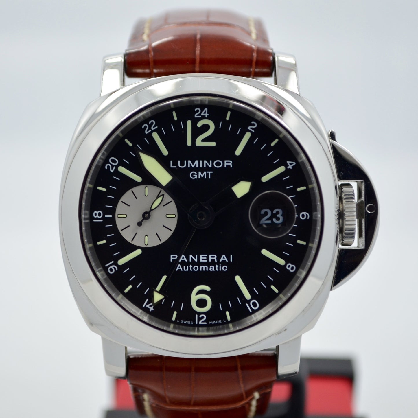 Panerai Luminor GMT PAM 88 Steel Automatic Wristwatch - Hashtag Watch Company