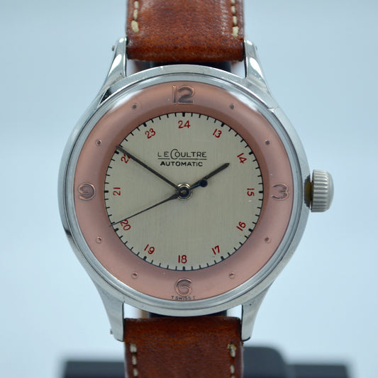 Vintage LeCoultre Steel Bumper Automatic Cal. 12A Two Tone Dial Watch - Hashtag Watch Company