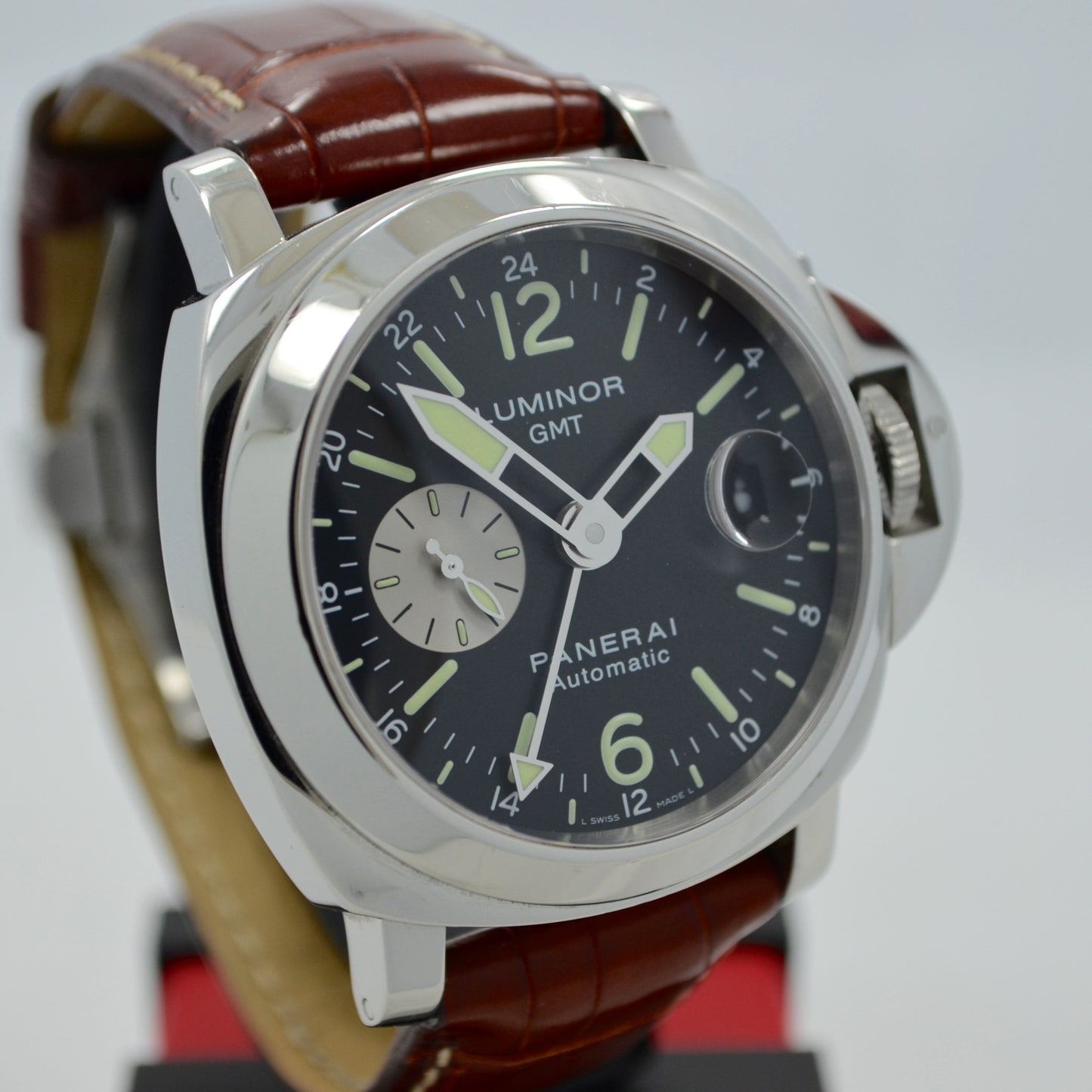 Panerai Luminor GMT PAM 88 Steel Automatic Wristwatch - Hashtag Watch Company