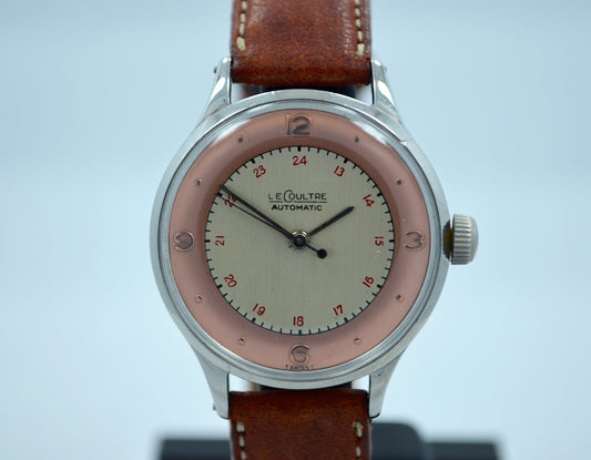 Vintage LeCoultre Steel Bumper Automatic Cal. 12A Two Tone Dial Watch - Hashtag Watch Company