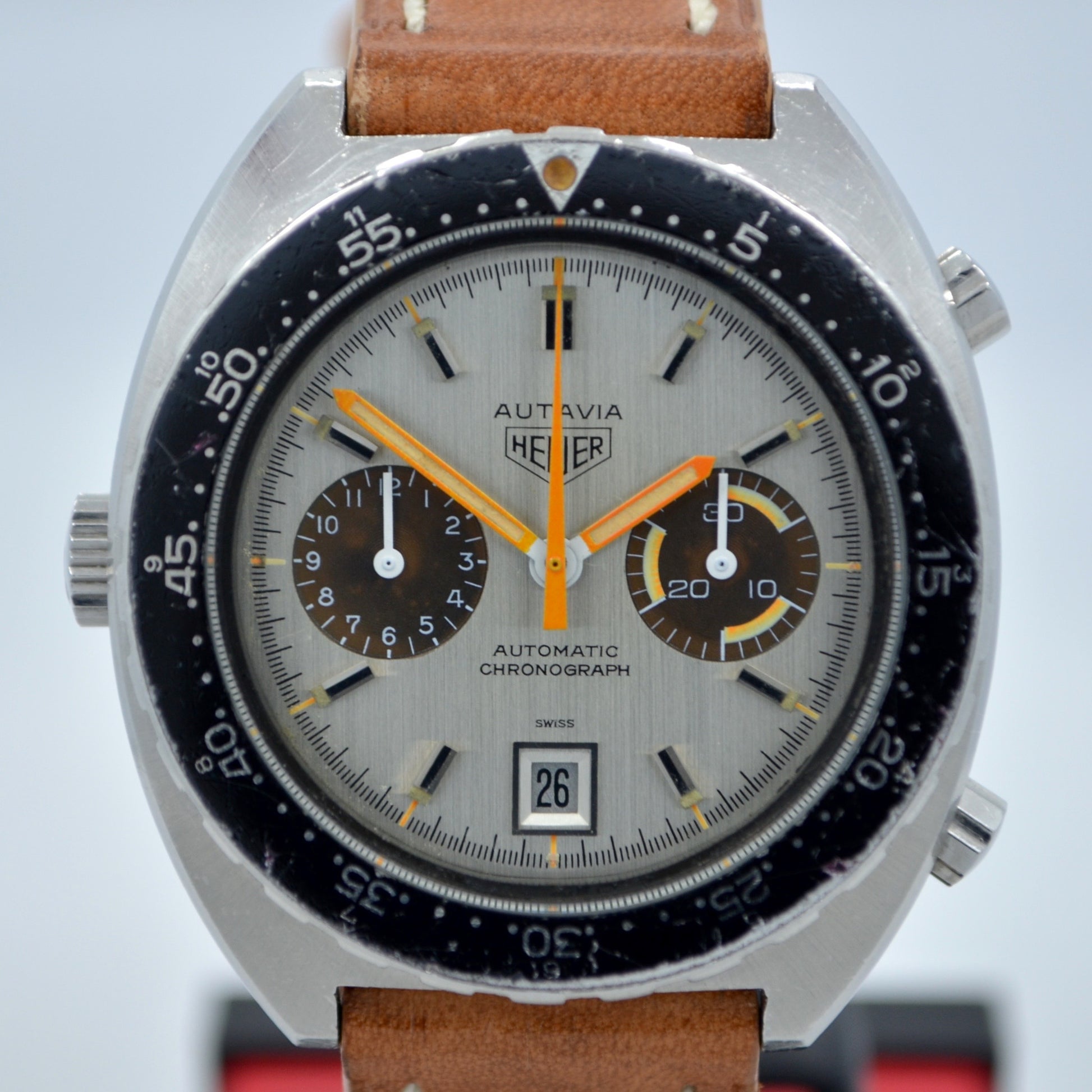 1970s Heuer Autavia Silver 11630 Chronograph Tropical Cal. 12 Automatic Wristwatch | HASHTAGWATCHCO